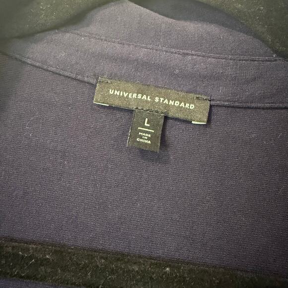 Universal Standard Women's Gramercy Jersey Shirt Dress Stretch Navy Blue Large - Picture 3 of 9